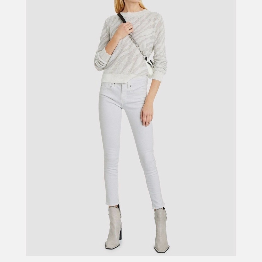 Veronica Beard White Jeans Womens 26 Ankle Slim fit jeans